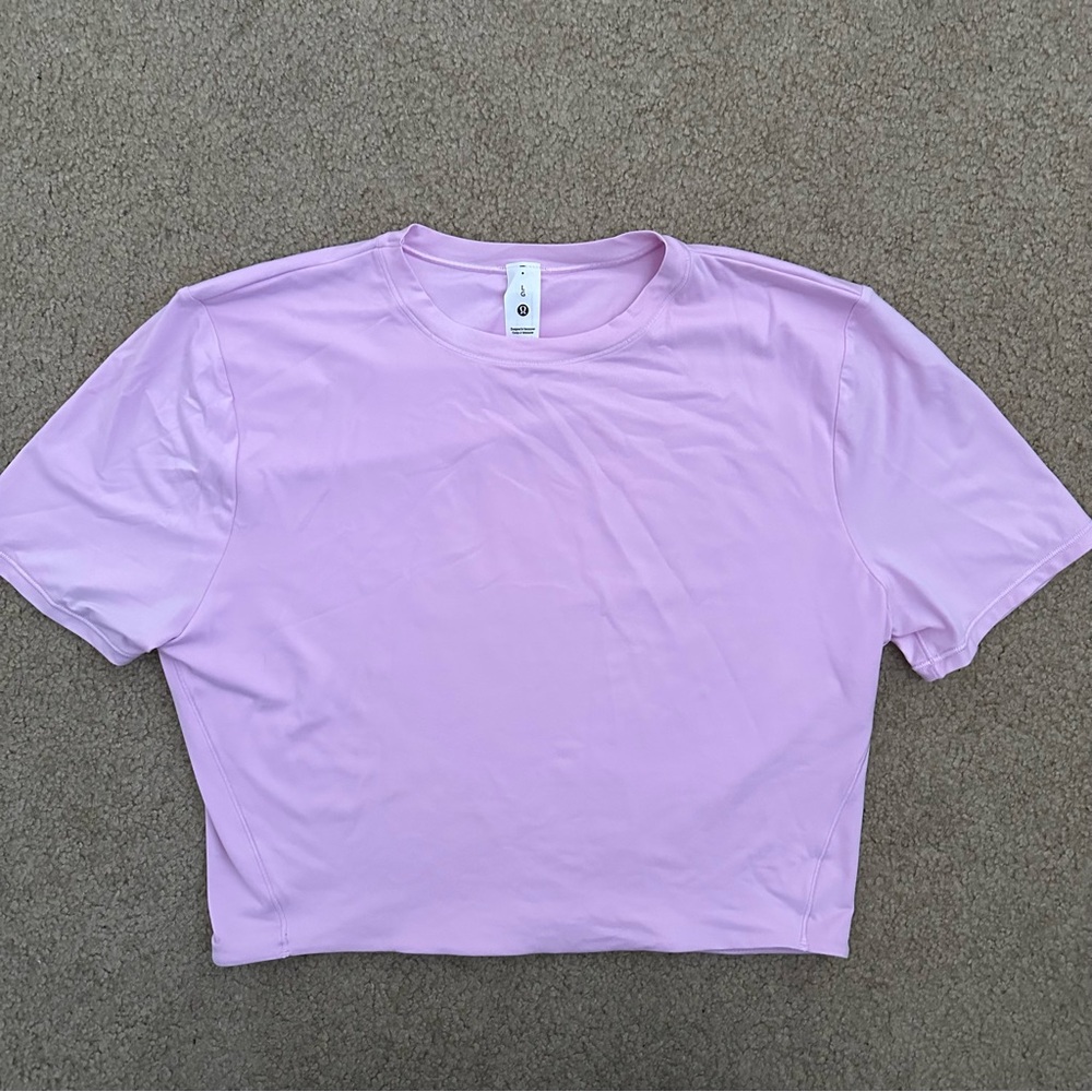 lululemon Wundermost Cropped Crewneck T Shirt